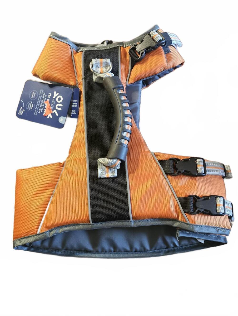 YOUly Ultimate Dog Flotation Vest Size M Orange Gray